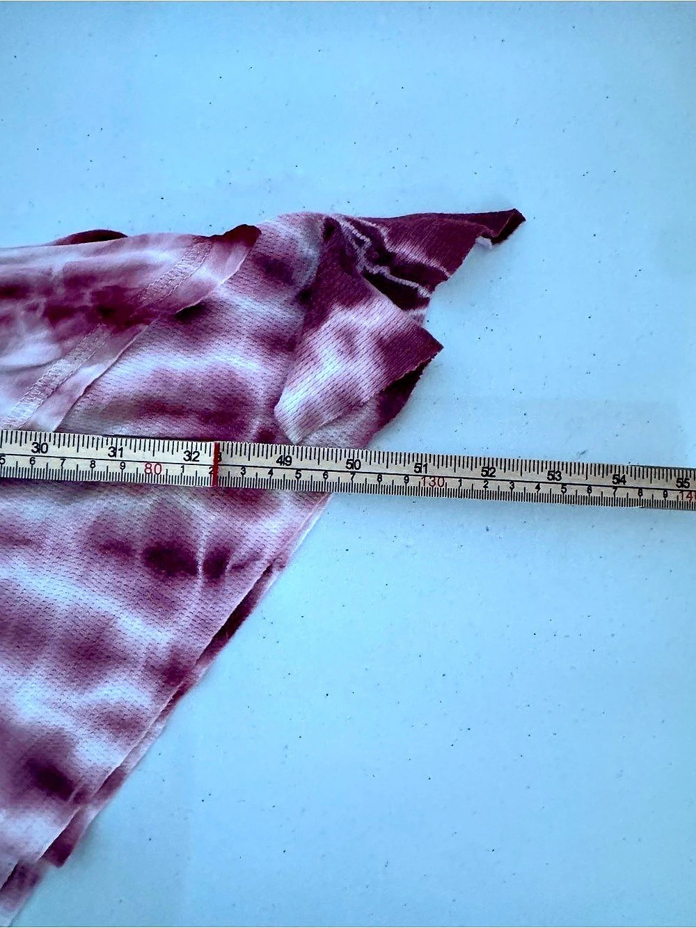 Vocal Women’s Tie Dye Tunic Top Burgundy Rhinestone Studded Y2K Boho Made USA - Picture 8 of 9